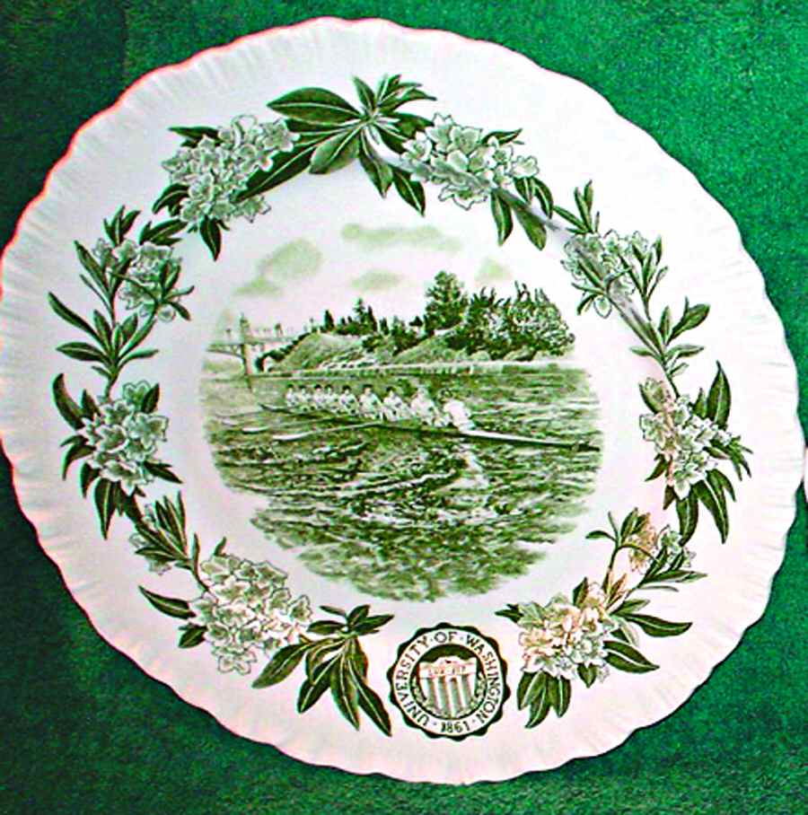 University of Washington Green Dinner Plate by Wedgwood-1