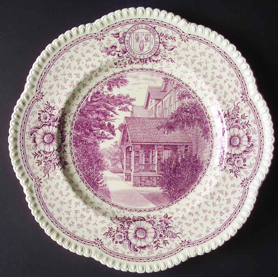 Bryn Mawr College Mulberry Dinner Plate by Wedgwood-1