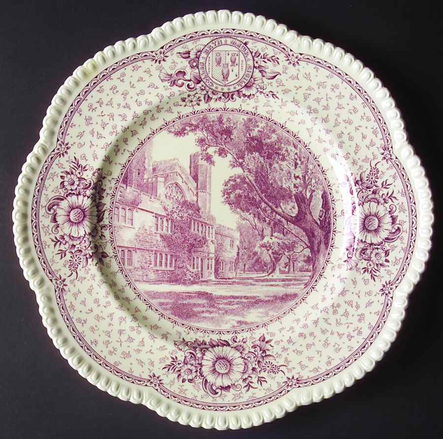 Bryn Mawr College Mulberry Dinner Plate by Wedgwood-1