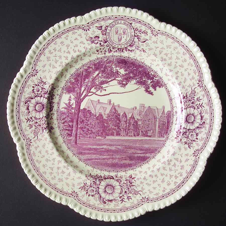 Bryn Mawr College Mulberry Dinner Plate by Wedgwood-1
