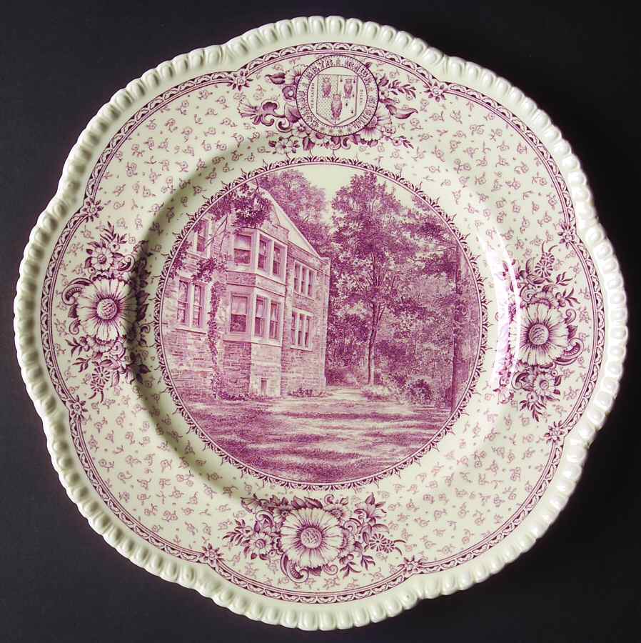 Bryn Mawr College Mulberry Dinner Plate by Wedgwood-1