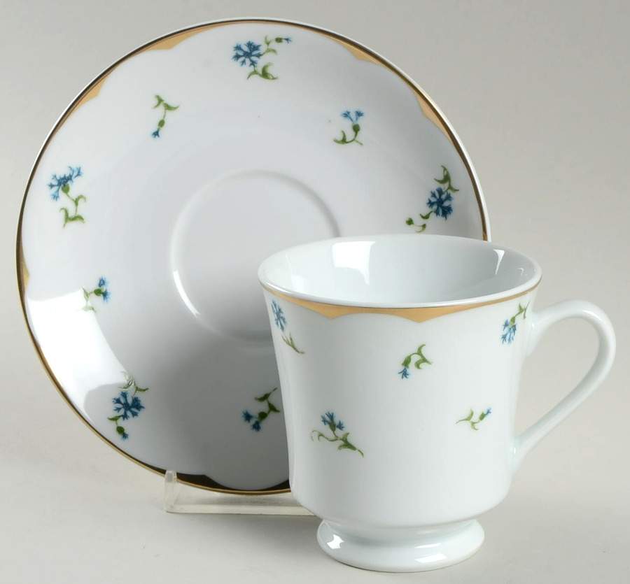 The White House Collection (Black Backstamp) Footed Cup & Saucer Set by Woodmere-1