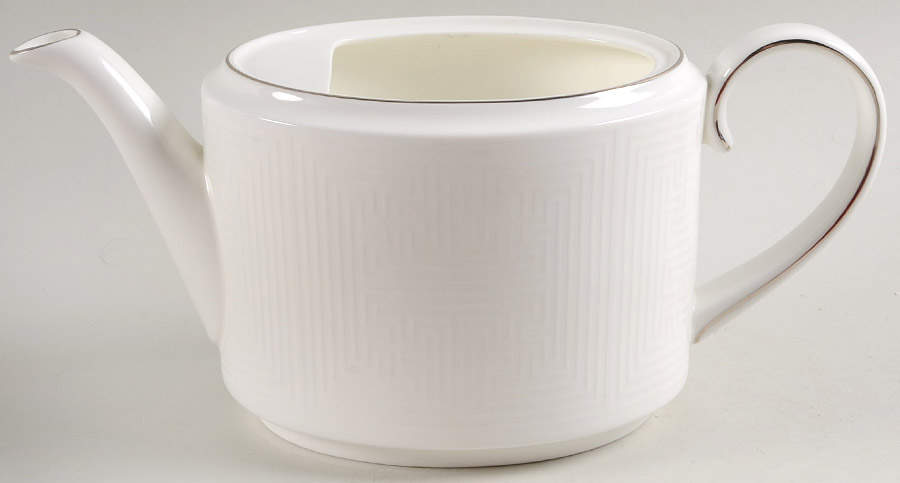 Ivory Trellis Teapot No Lid by Wedgwood-1