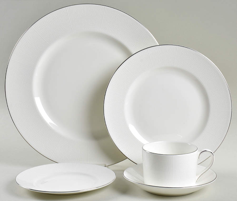 Ivory Trellis 5 Piece Place Setting by Wedgwood-1