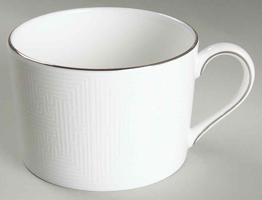 Ivory Trellis Flat Cup by Wedgwood-1
