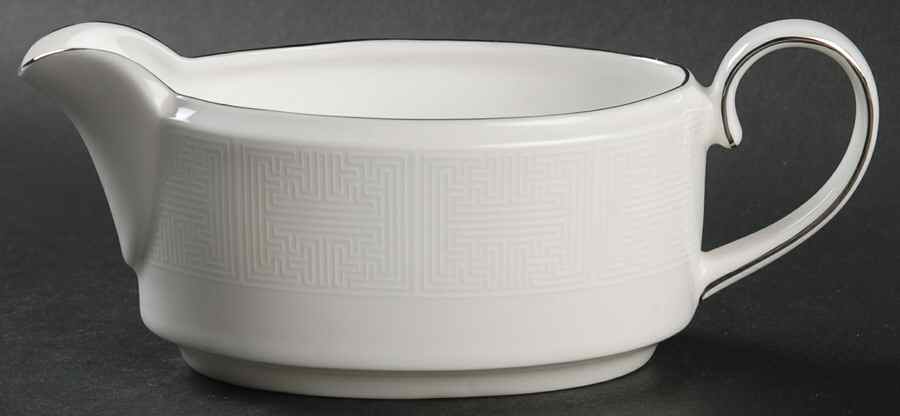 Ivory Trellis Gravy Boat by Wedgwood-1