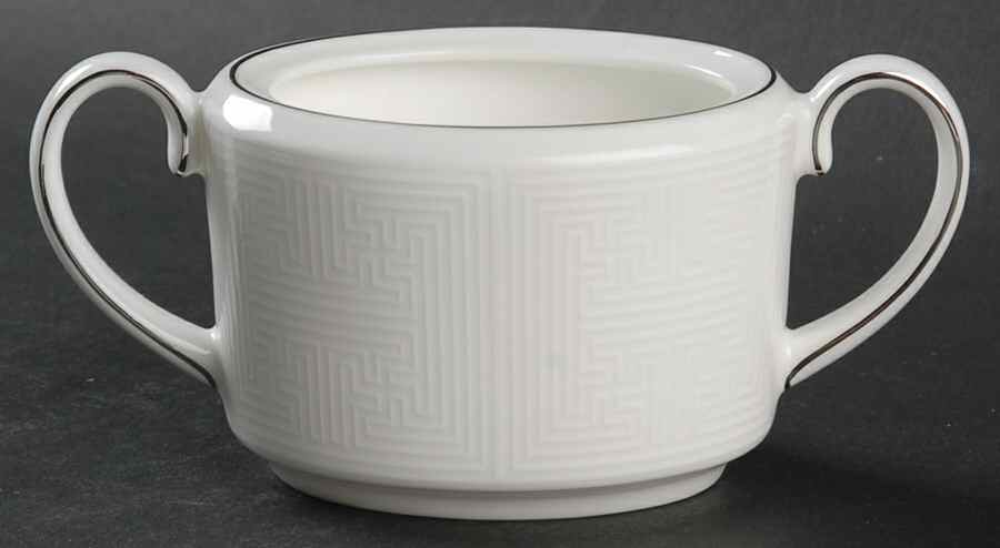 Ivory Trellis Sugar Bowl No Lid by Wedgwood-1