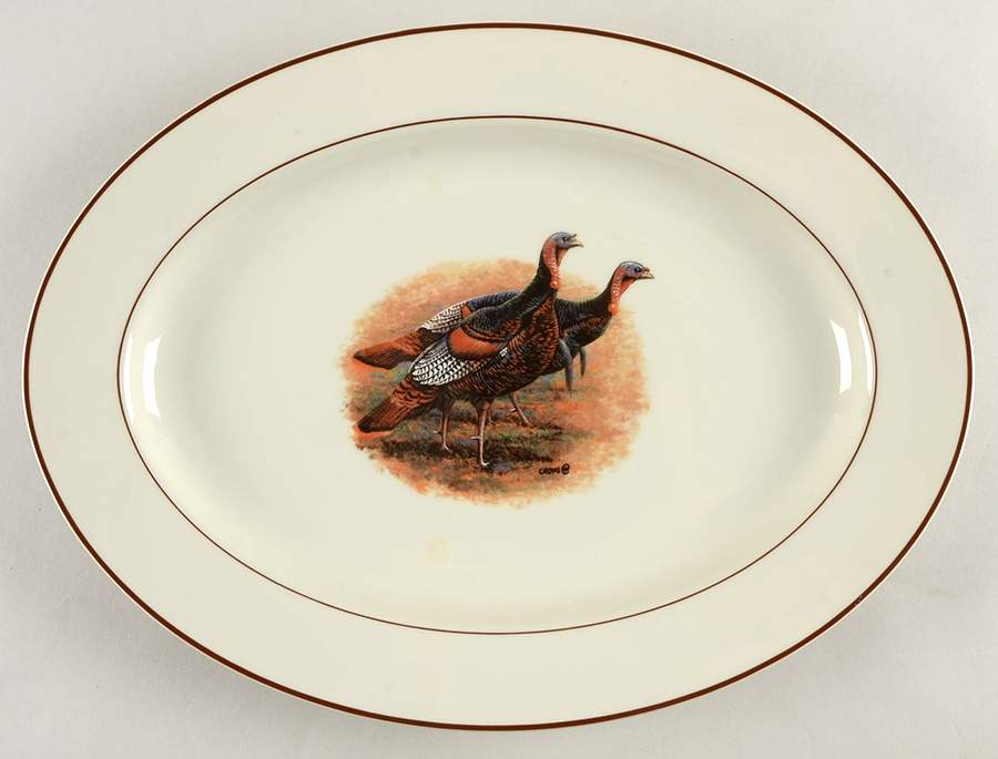 WDN4 14" Oval Serving Platter by Wildlife Designs-1