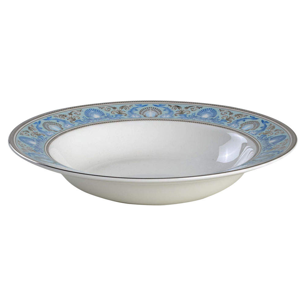 Dolphins Blue Rim Soup Bowl by Wedgwood-1