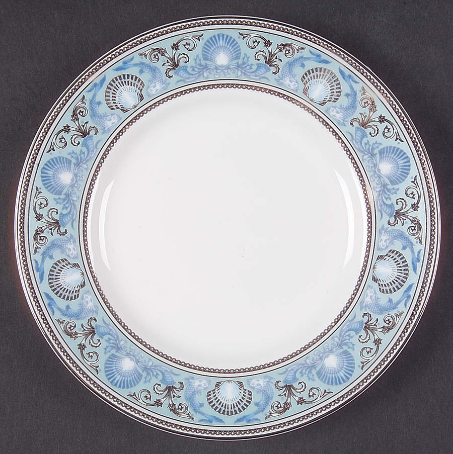 Dolphins Blue Bread & Butter Plate by Wedgwood-1