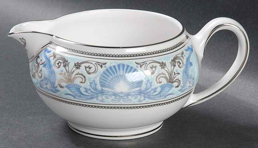Dolphins Blue 146 Shape Creamer by Wedgwood-1
