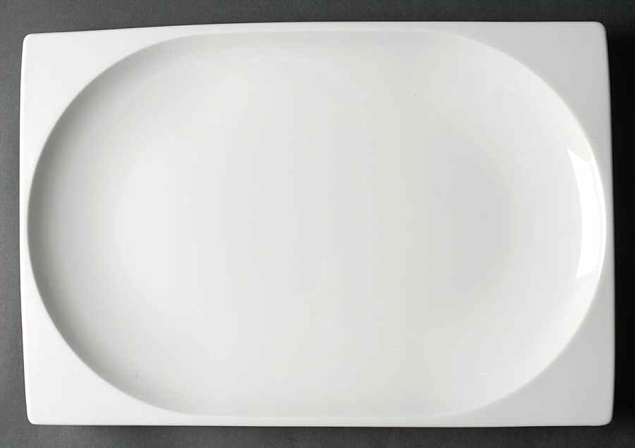 Plato White 15" Rectangular Serving Platter by Wedgwood-1