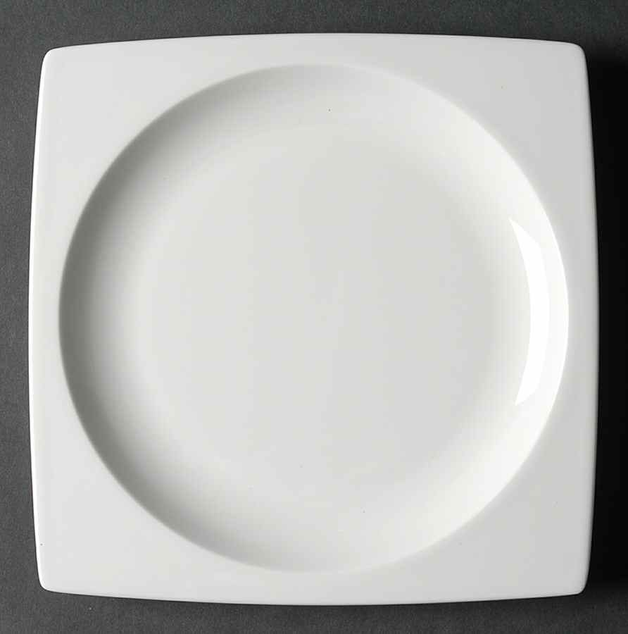 Plato White Square Salad Plate by Wedgwood-1