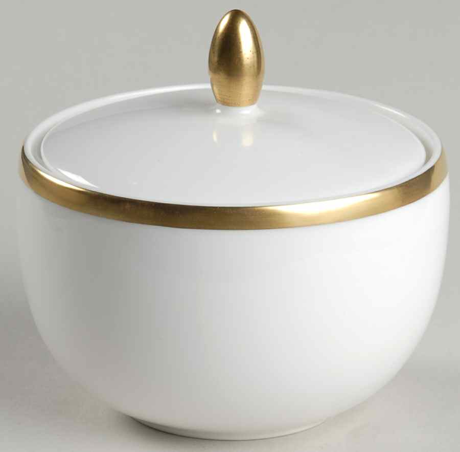 Plato Gold Sugar Bowl & Lid by Wedgwood-1