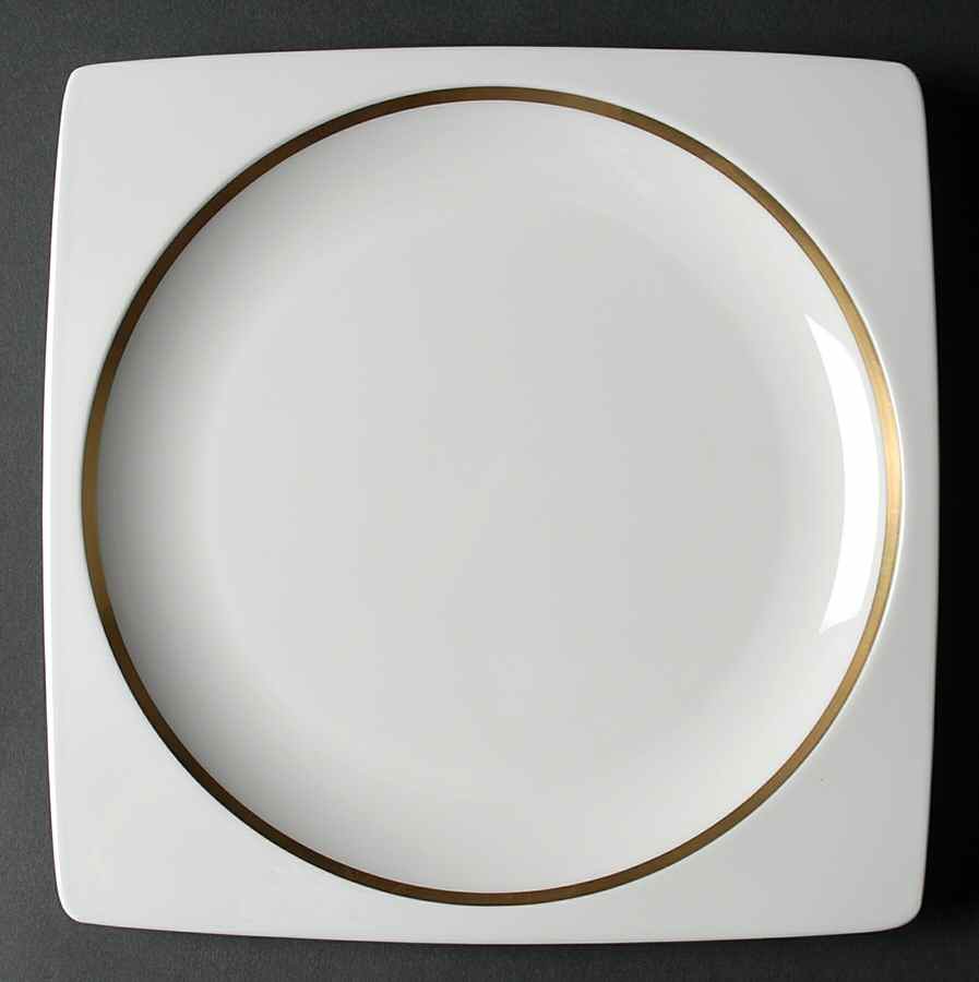 Plato Gold Square Service Plate (Charger) by Wedgwood-1