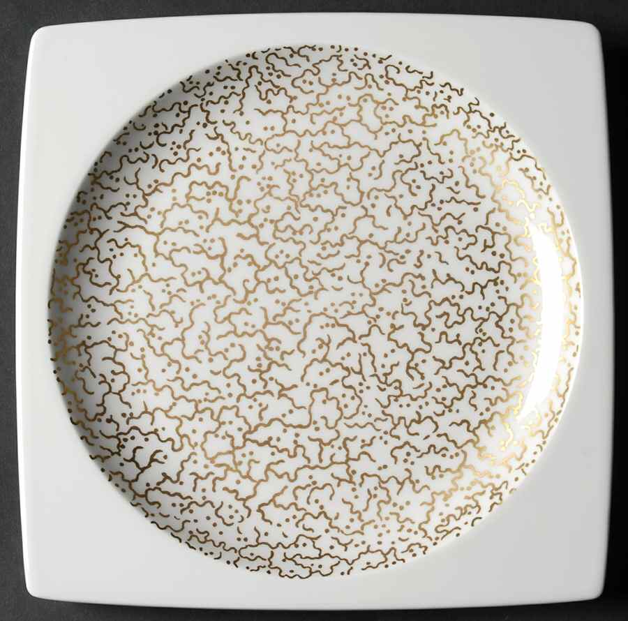 Plato Gold Square Accent Salad Plate by Wedgwood-1
