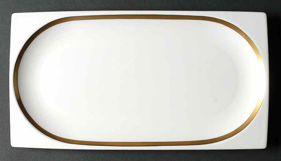 Plato Gold 11" Rectangular Serving Platter by Wedgwood-1