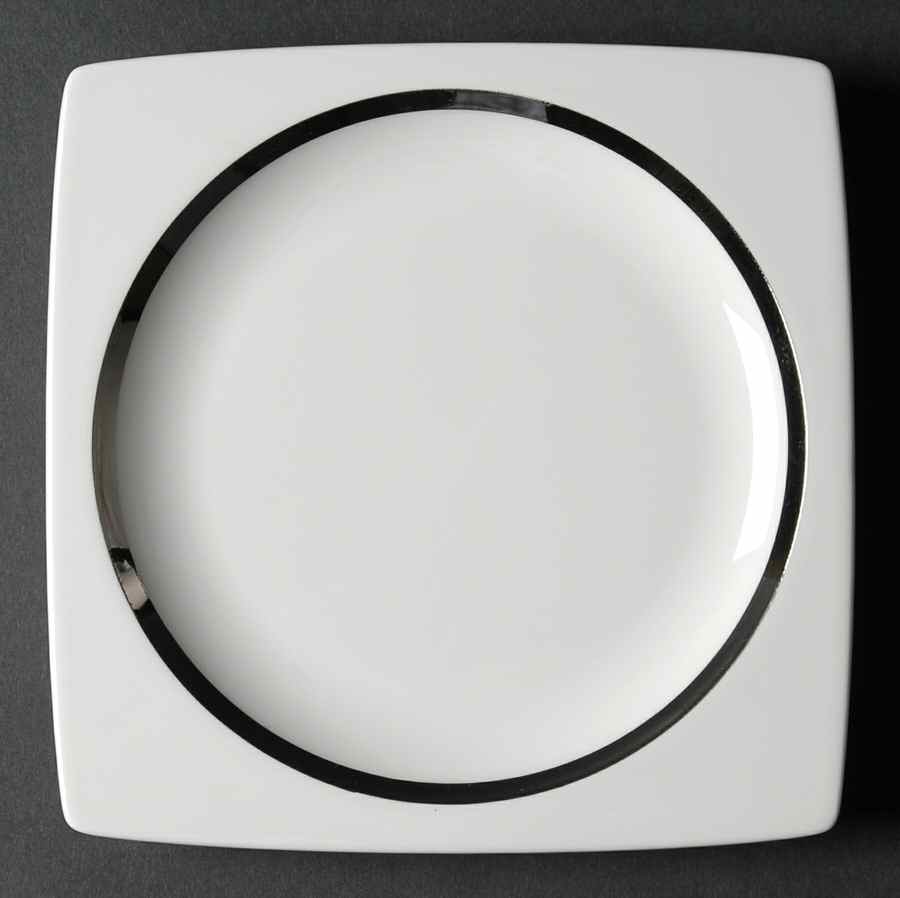 Plato Platinum Square Bread & Butter Plate by Wedgwood-1