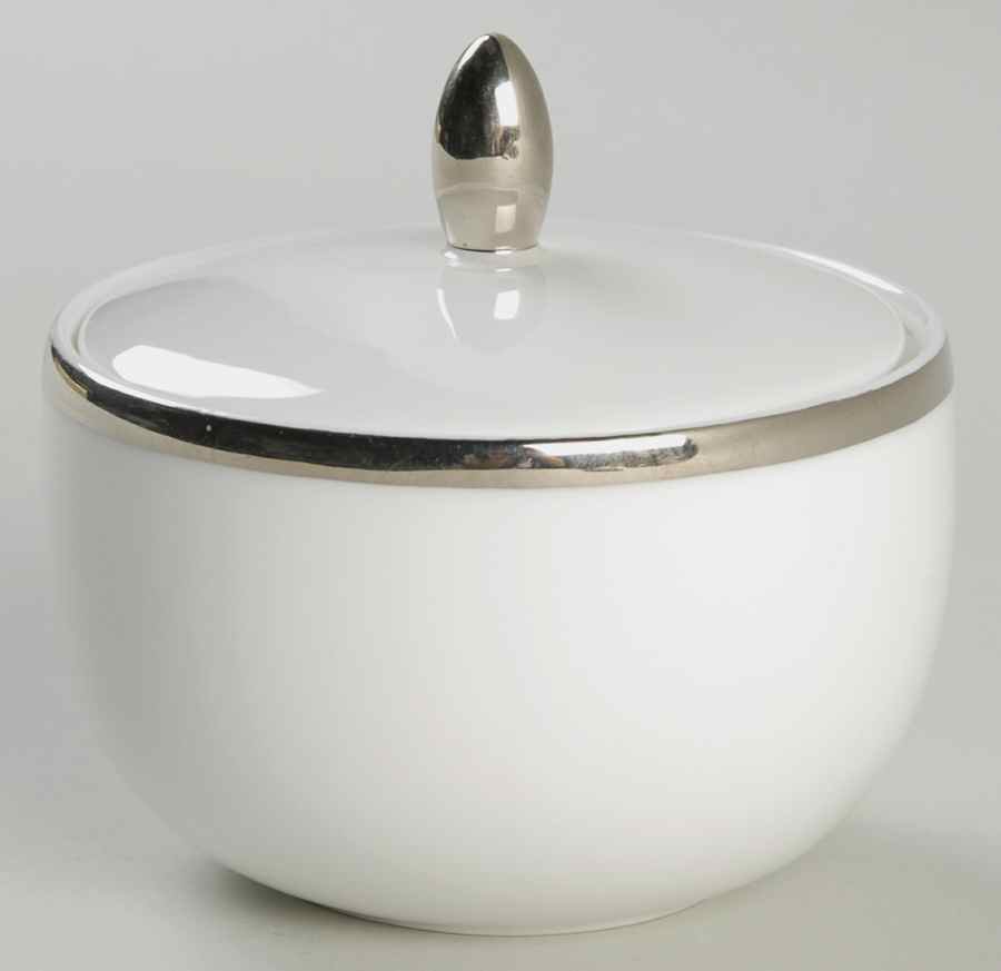 Plato Platinum Sugar Bowl & Lid by Wedgwood-1