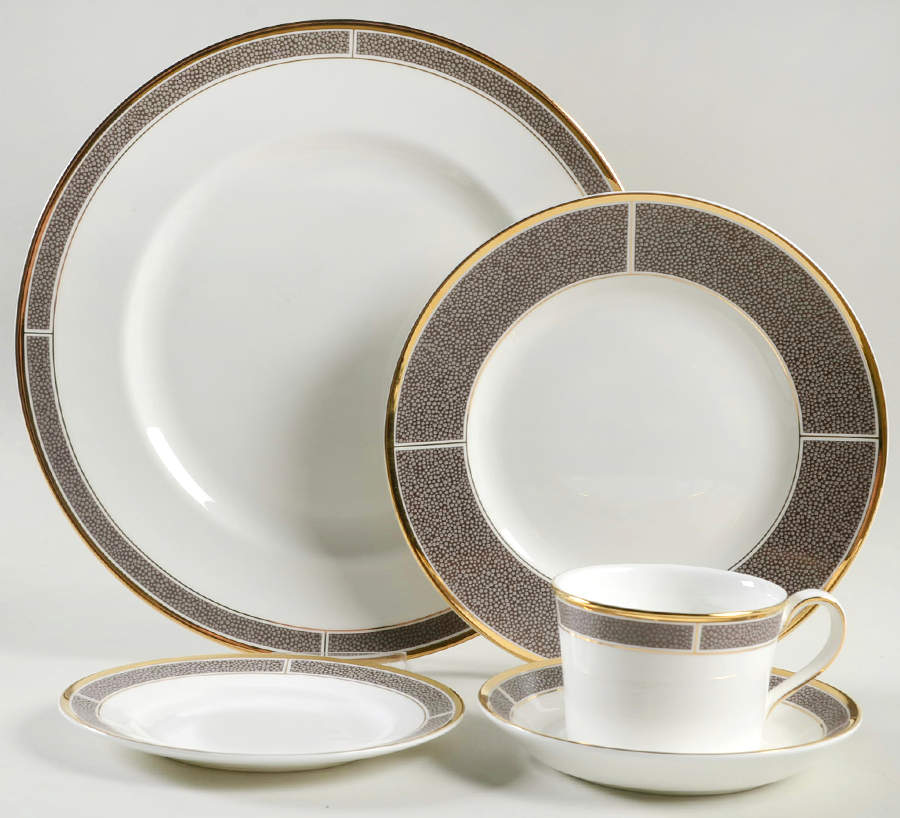 Shagreen Cocoa 5 Piece Place Setting by Wedgwood-1