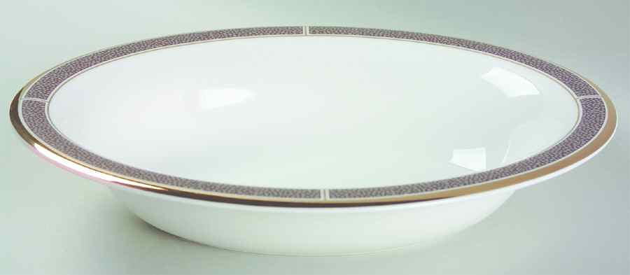 Shagreen Cocoa 9" Oval Vegetable Bowl by Wedgwood-1