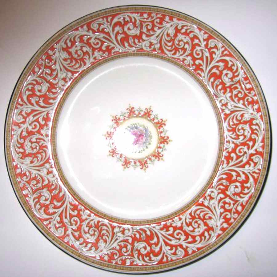 Praze Red (Floral Center) Dinner Plate by Wedgwood-1