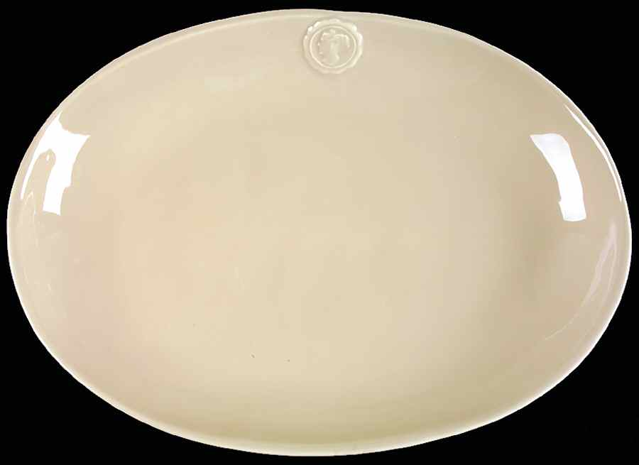 Portobello Road Khaki 19" Oval Serving Platter by Wedgwood-1