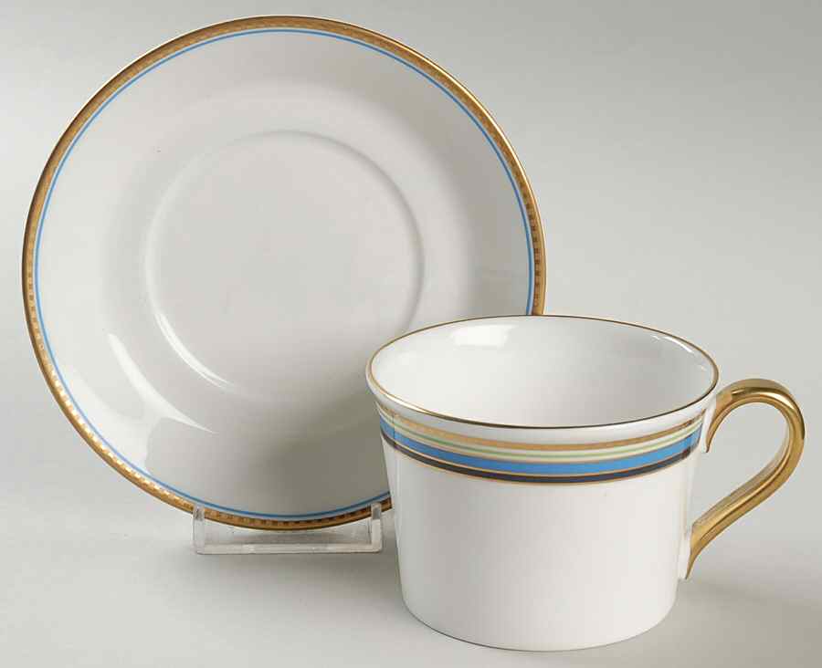 David Ocean Flat Cup & Saucer Set by Waterford China-1