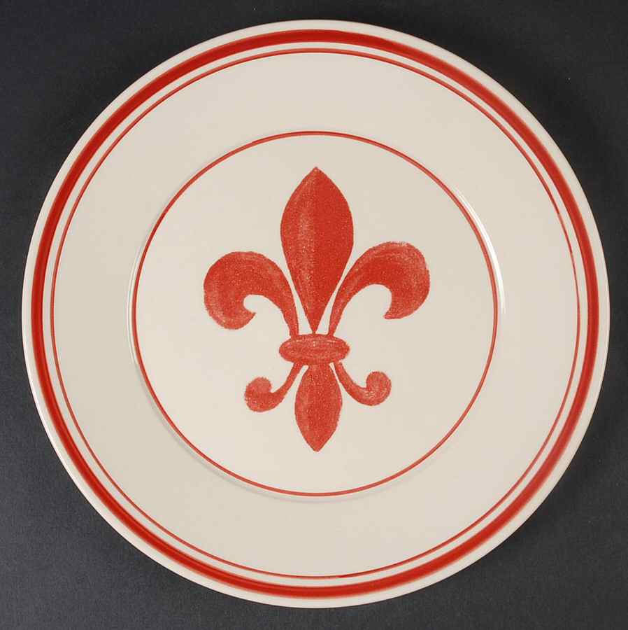 Fleur de Lys Collection Red Luncheon Plate by Williams-Sonoma-1