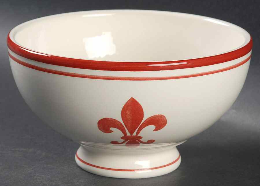 Fleur de Lys Collection Red Soup/Cereal Bowl by Williams-Sonoma-1