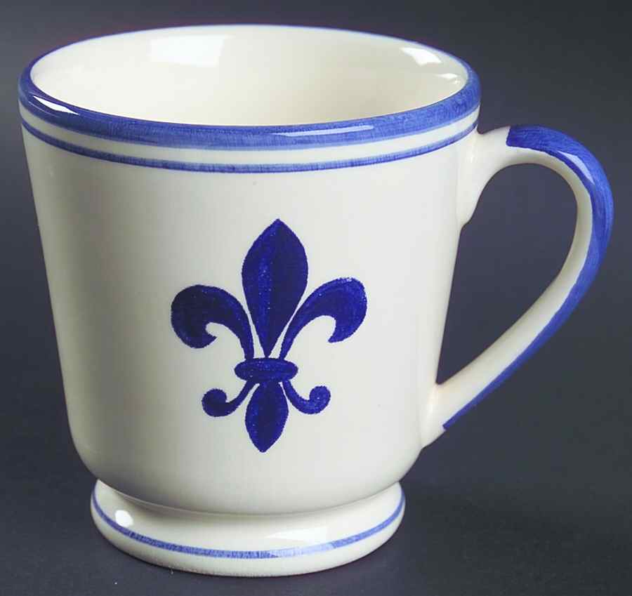 Fleur de Lys Collection Blue Mug by Williams-Sonoma-1
