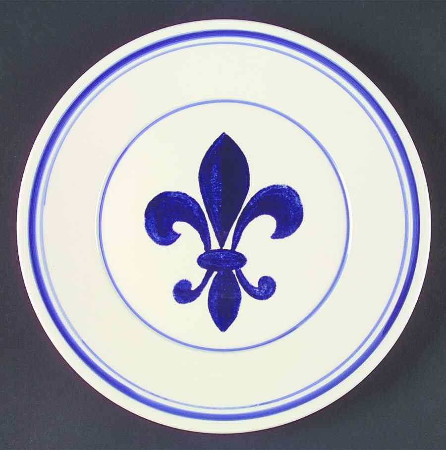 Fleur de Lys Collection Blue Luncheon Plate by Williams-Sonoma-1