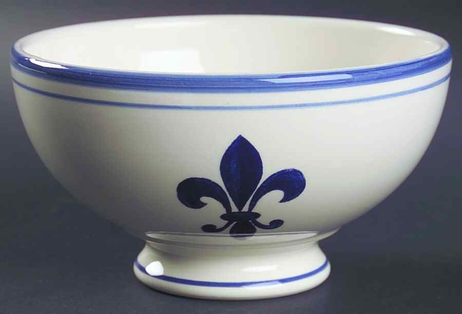 Fleur de Lys Collection Blue Soup/Cereal Bowl by Williams-Sonoma-1