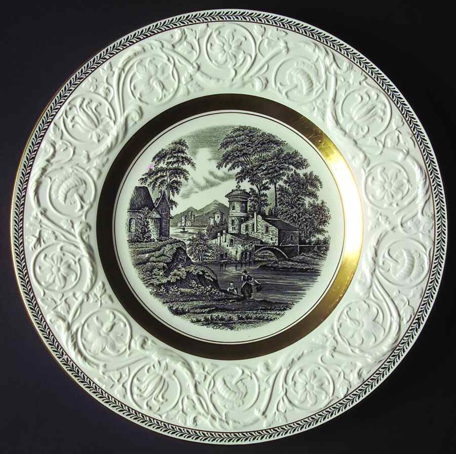 Torbay Black & Gold Dinner Plate by Wedgwood-1