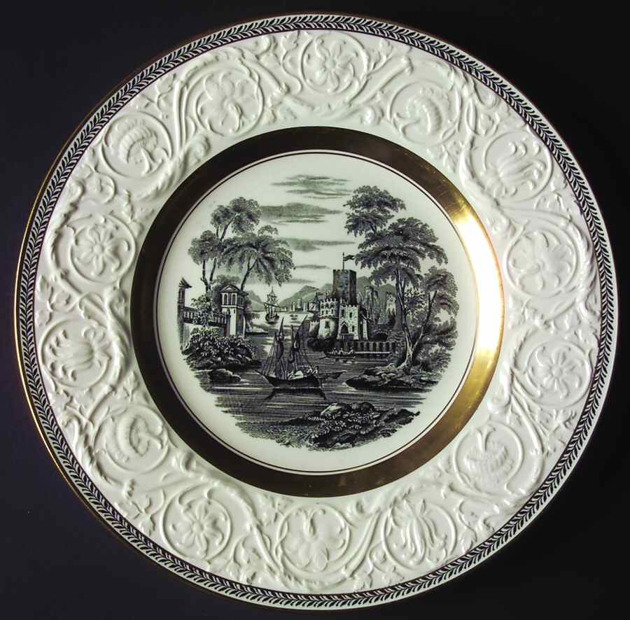 Torbay Black & Gold Dinner Plate by Wedgwood-1