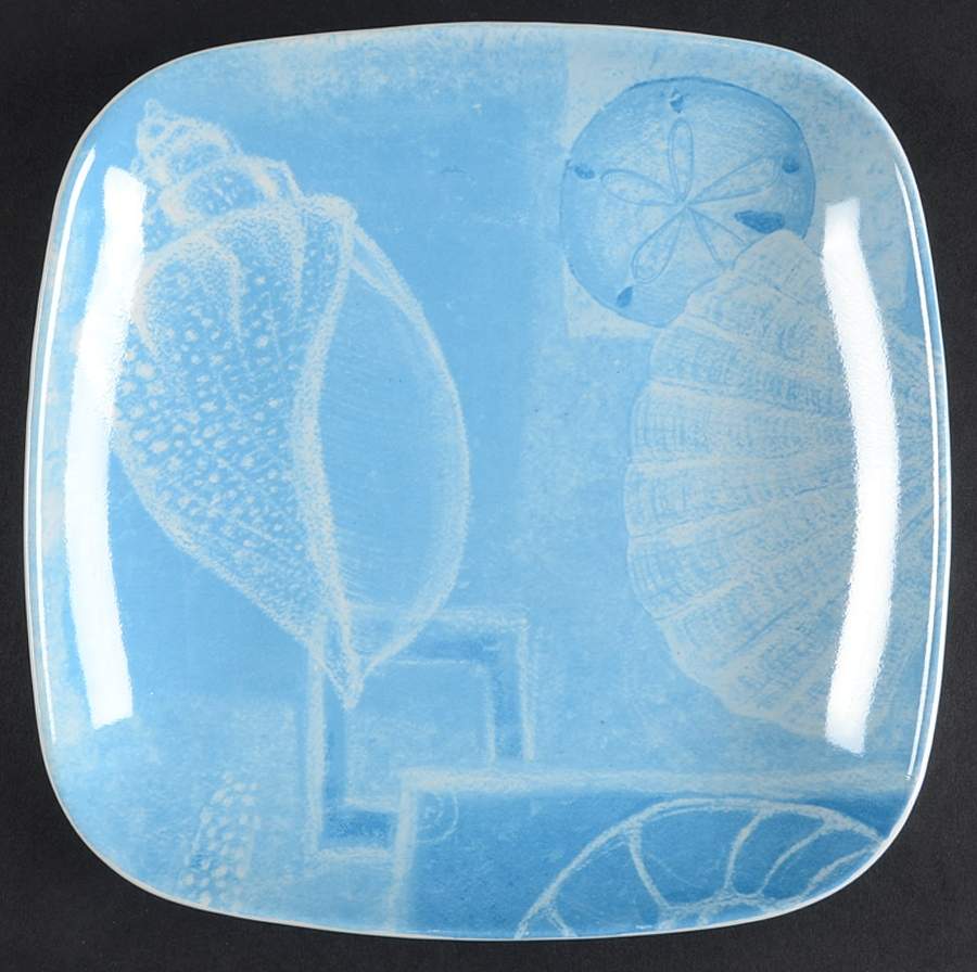 Blue Seashells Salad Plate by William Roberts-1