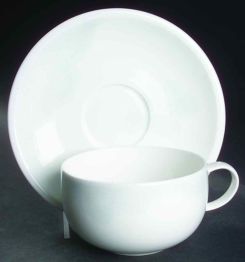 Clouds (Kelly Hoppen) Flat Cup & Saucer Set by Wedgwood-1