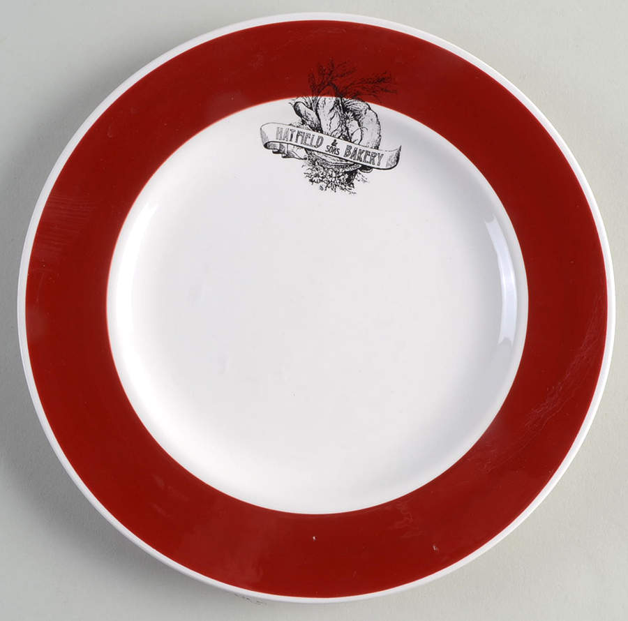 Stamped Label Red Luncheon Plate by Williams-Sonoma-1