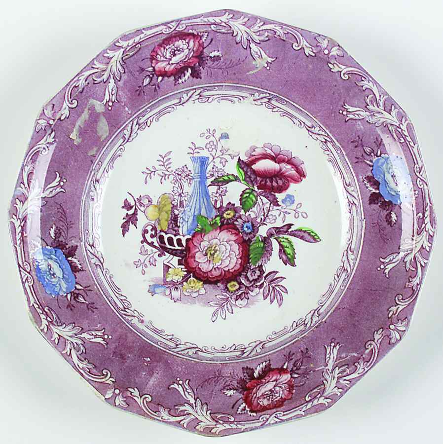 Excelsior Purple Multicolored Salad Plate by George Wooliscroft-1