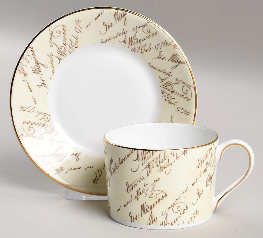 Josiah Wedgwood Bicentennial Flat Cup & Saucer Set by Wedgwood-1