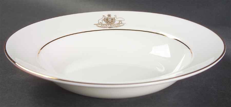 Signet Gold with Crest Rim Soup Bowl by Wedgwood-1