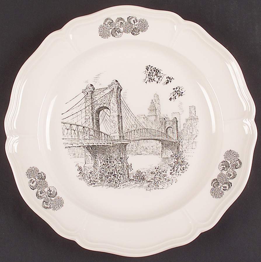 Scenes of Cincinnati Dinner Plate by Wedgwood-1