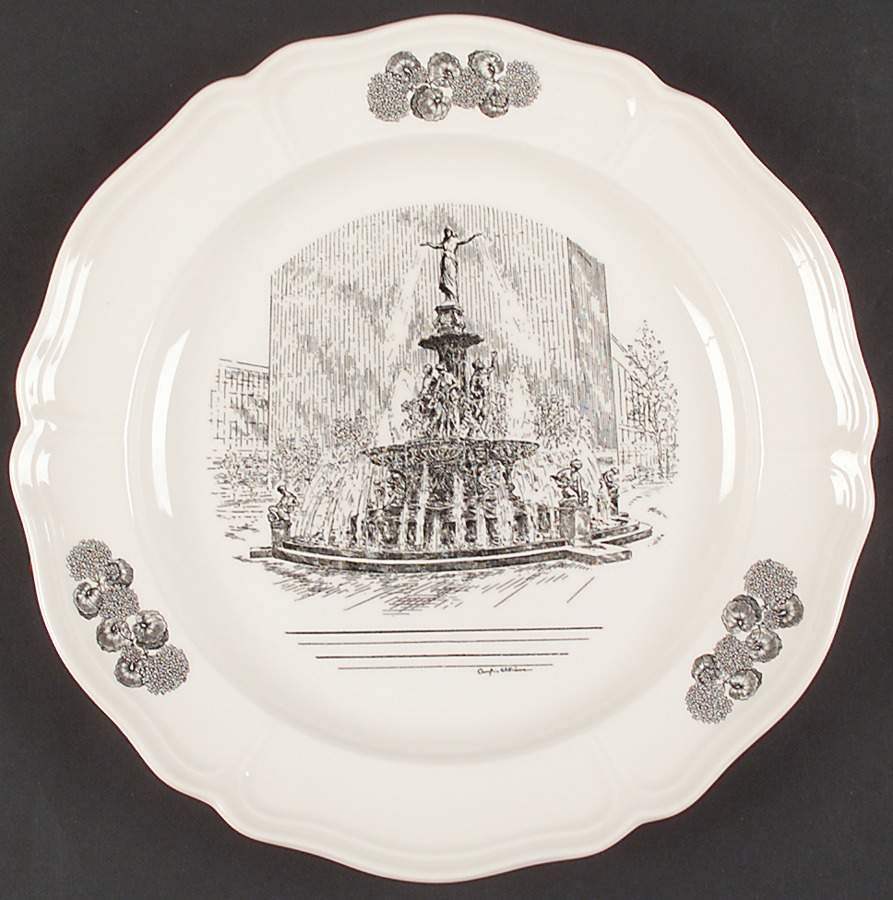 Scenes of Cincinnati Dinner Plate by Wedgwood-1