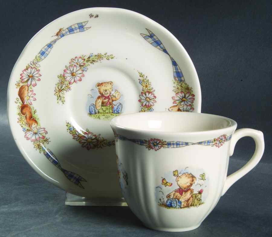 Rambling Ted Flat Cup & Saucer Set by Wedgwood-1