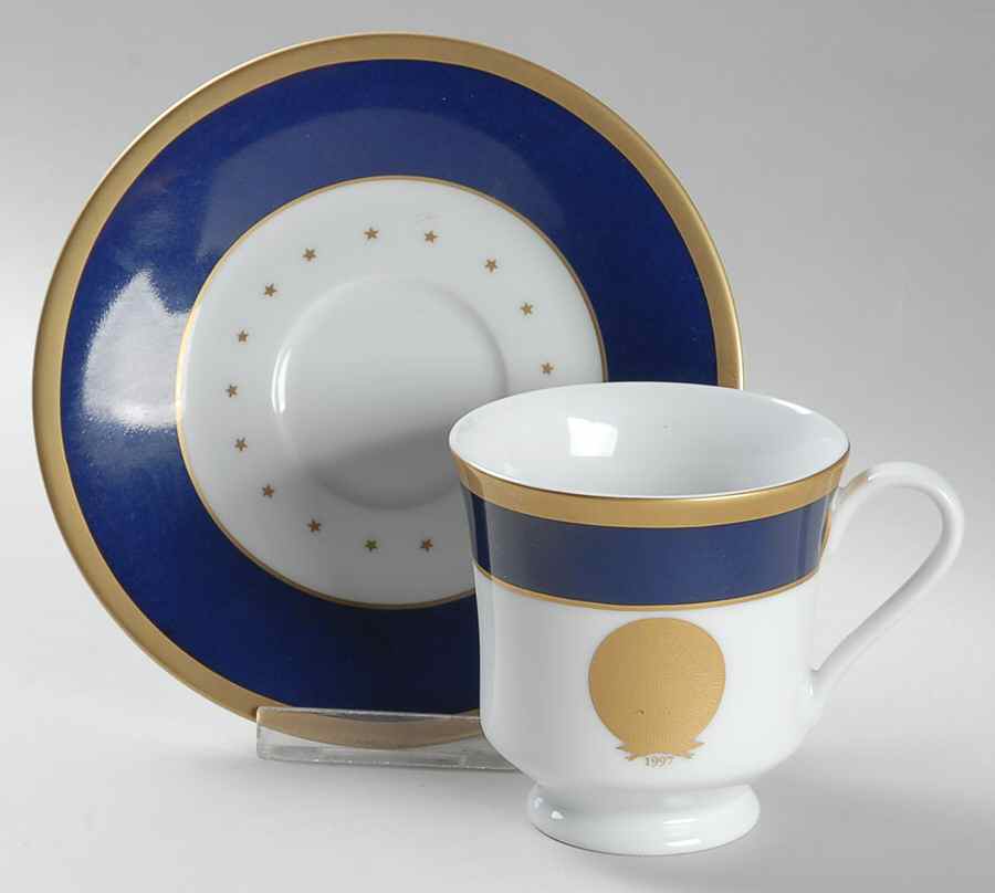 William Jefferson Clinton Footed Cup & Saucer Set by Woodmere-1