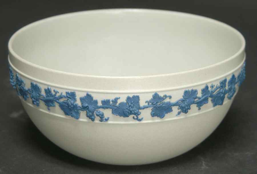 Wedgwood Blue on Cream Color Jasperware Bute Bowl by Wedgwood-1