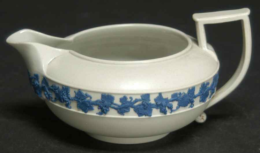 Wedgwood Blue on Cream Color Jasperware Creamer by Wedgwood-1