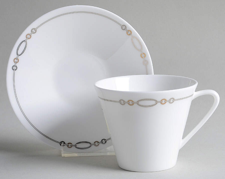 Dorado Flat Cup & Saucer Set by Waterford China-1