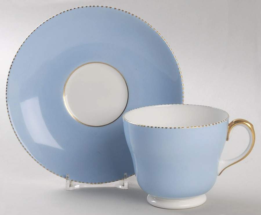 April Blue Footed Cup & Saucer Set by Wedgwood-1
