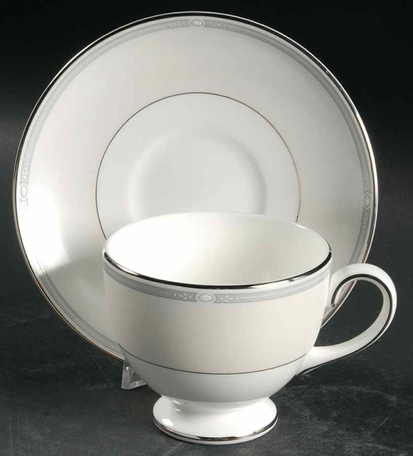 Notting Hill Leigh Shape Footed Cup & Saucer Set by Wedgwood-1
